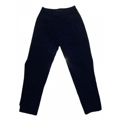 Pre-owned Initial Trousers In Blue