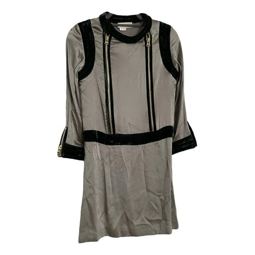 Pre-owned Heimstone Silk Mini Dress In Grey