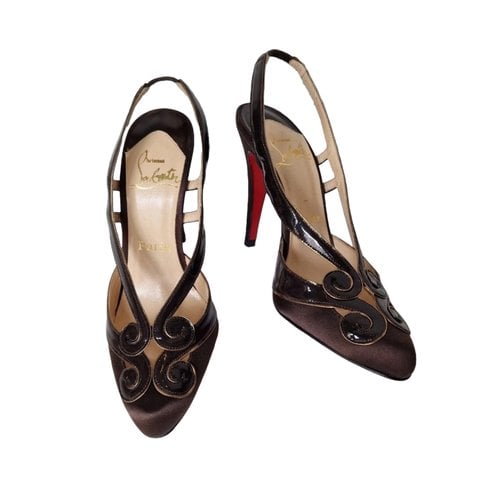 Pre-owned Christian Louboutin Patent Leather Heels In Brown