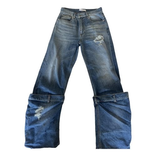 Pre-owned Jw Anderson Straight Jeans In Blue