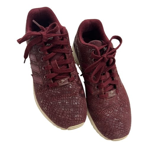 Pre-owned Adidas Originals Zx Cloth Trainers In Burgundy