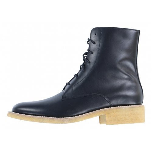 Pre-owned Amiri Leather Boots In Black
