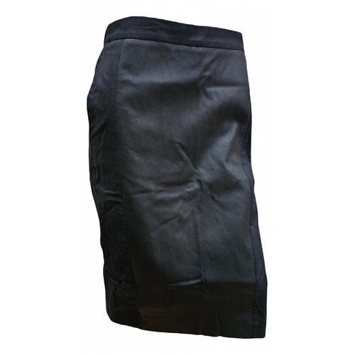 Pre-owned Hache Leather Skirt In Blue