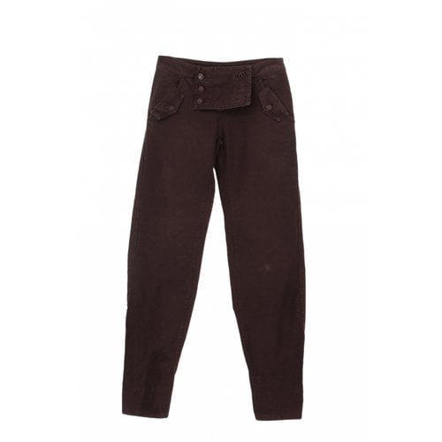 Pre-owned Patrizia Pepe Straight Pants In Brown