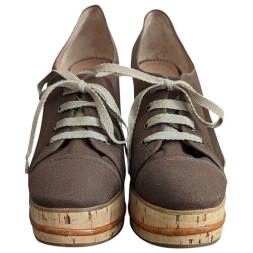 Pre-owned Chloé Cloth Heels In Brown