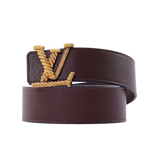 Pre-owned Louis Vuitton Initiales Leather Belt In Brown