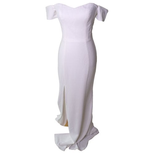 Pre-owned Dress The Population Maxi Dress In White