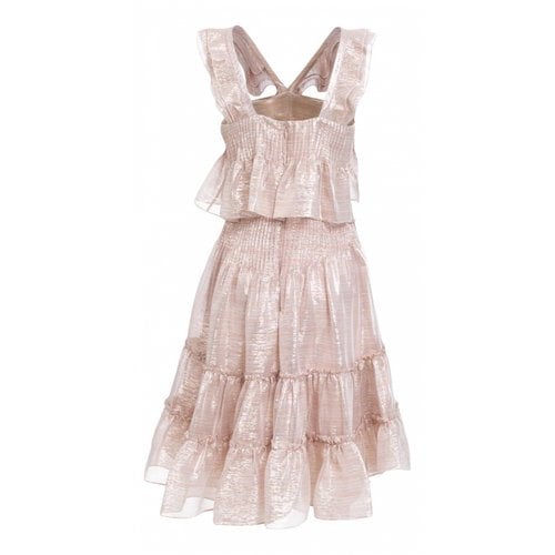 Pre-owned Genny Silk Mini Dress In Pink