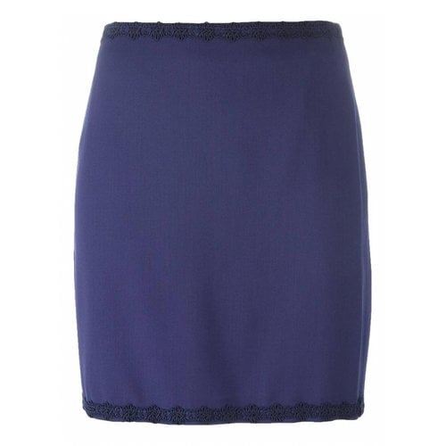 Pre-owned Romeo Gigli Wool Mini Skirt In Purple