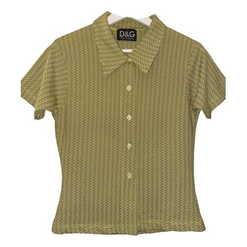 Pre-owned D&g Polo In Yellow