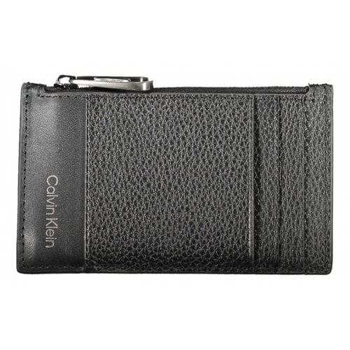 Pre-owned Calvin Klein Leather Wallet In Black