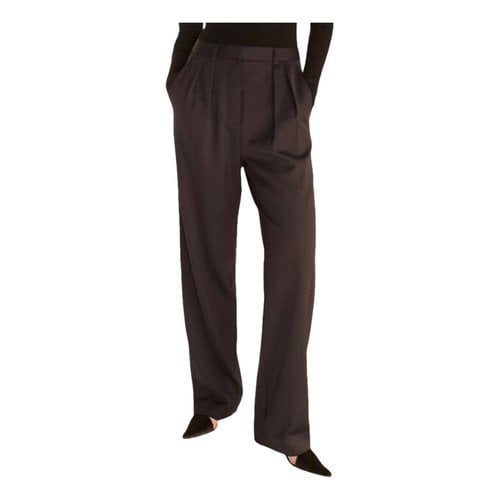 Pre-owned Rebecca Taylor Wool Trousers In Black