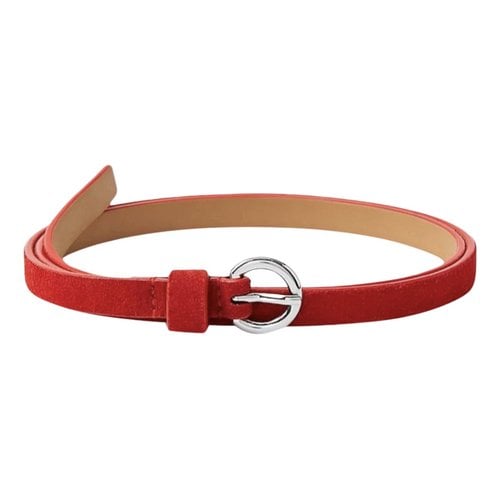Pre-owned Ann Taylor Leather Belt In Red