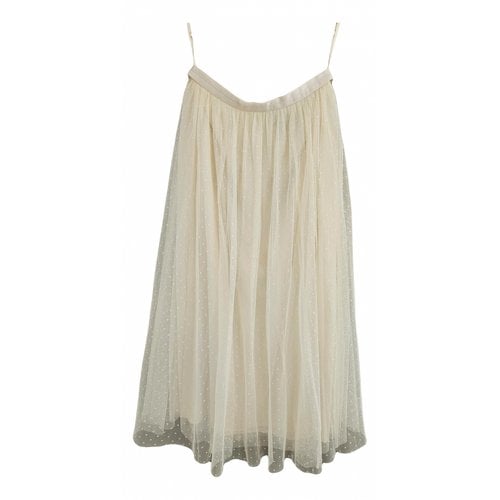 Pre-owned Needle & Thread Maxi Skirt In Beige