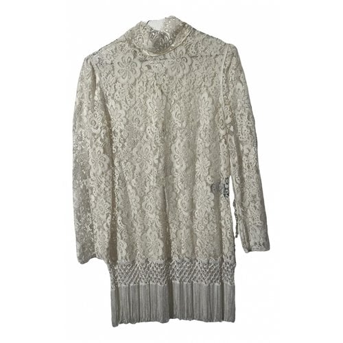 Pre-owned Dolce & Gabbana Lace Tunic In White