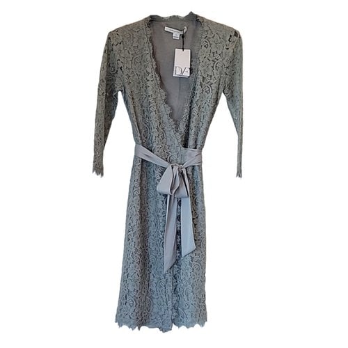 Pre-owned Diane Von Furstenberg Mini Dress In Grey