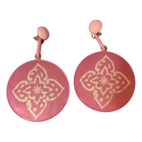 Pre-owned Emporio Armani Earrings In Pink