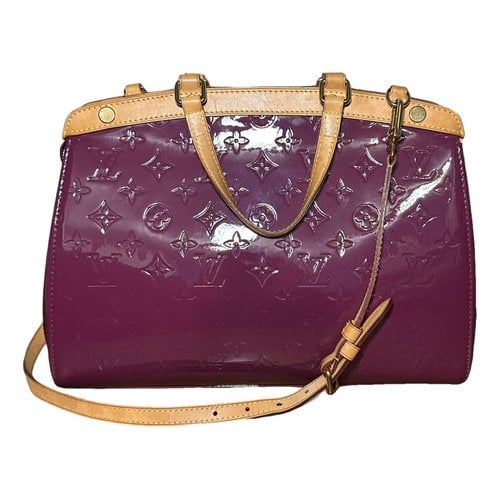Pre-owned Louis Vuitton Bréa Leather Handbag In Purple