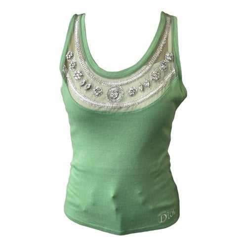 Pre-owned Dior Top In Green