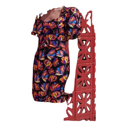 Pre-owned Rebecca Vallance Linen Mini Dress In Multicolour
