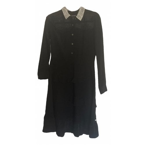 Pre-owned The Kooples Silk Dress In Black