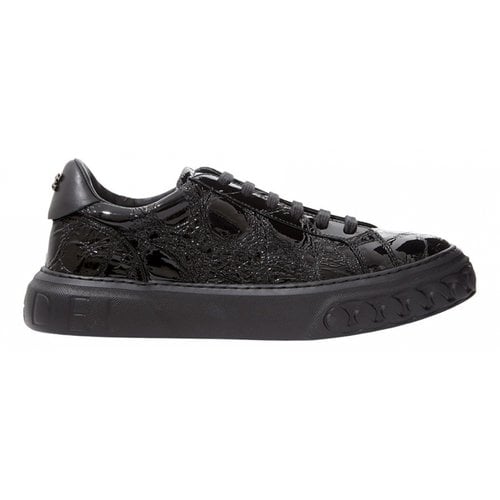 Pre-owned Casadei Leather Trainers In Black