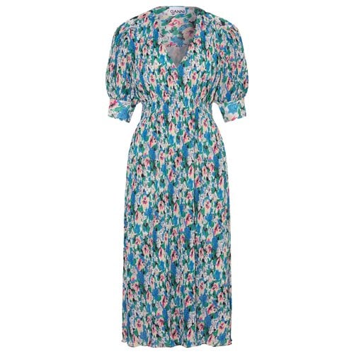 Pre-owned Ganni Mid-length Dress In Multicolour