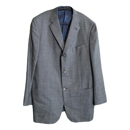 Pre-owned Isaia Wool Jacket In Grey