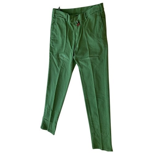Pre-owned Isaia Trousers In Green