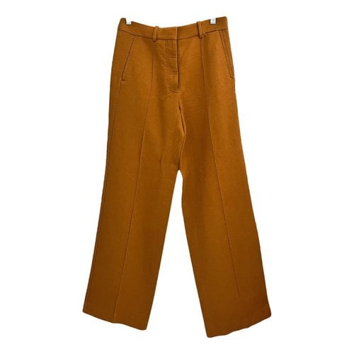 Pre-owned Victoria Beckham Straight Pants In Brown