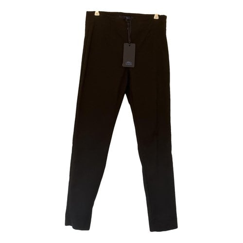 Pre-owned Les Copains Slim Pants In Black
