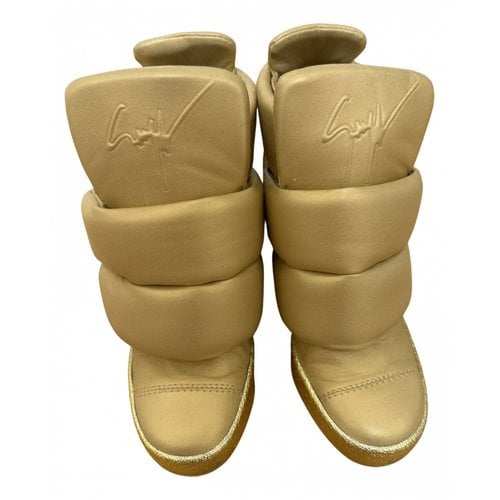 Pre-owned Giuseppe Zanotti Leather Boots In Gold