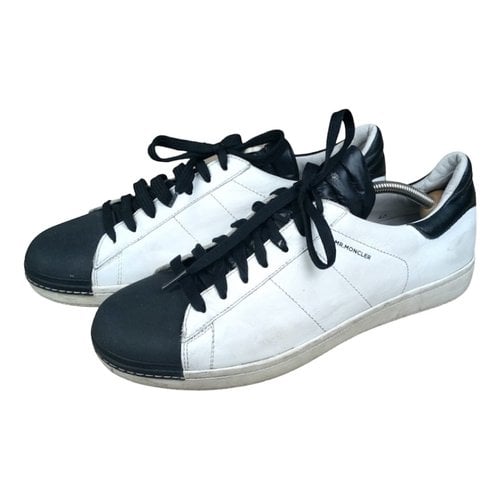 Pre-owned Moncler Leather Low Trainers In Multicolour