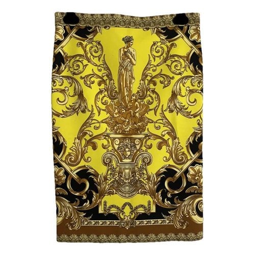 Pre-owned Versace Mid-length Skirt In Yellow