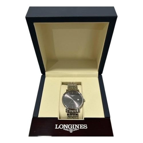 Pre-owned Longines Silver Watch In Grey