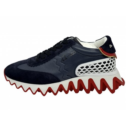 Pre-owned Christian Louboutin Trainers In Navy