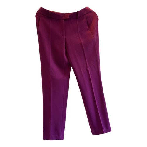 Pre-owned Moschino Cheap And Chic Straight Pants In Burgundy