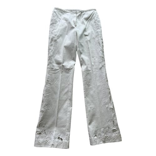 Pre-owned Basix Large Pants In White