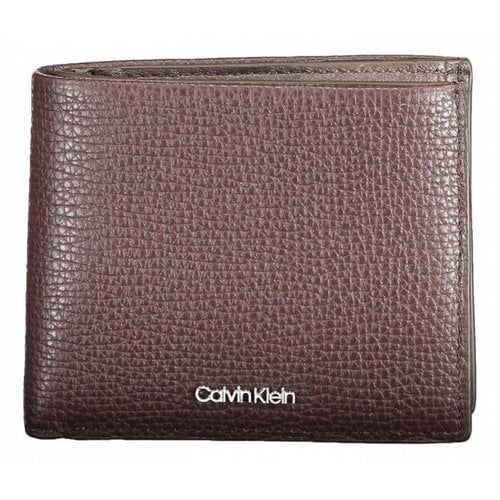 Pre-owned Calvin Klein Leather Small Bag In Brown