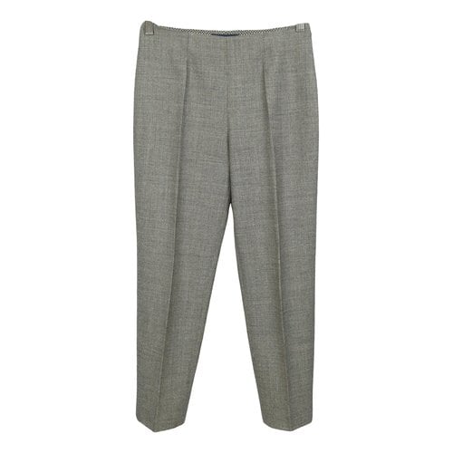 Pre-owned Piazza Sempione Wool Straight Pants In Grey