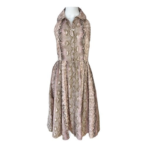 Pre-owned Emilia Wickstead Linen Mid-length Dress In Pink