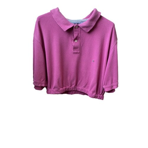 Pre-owned Tommy Hilfiger Polo In Purple