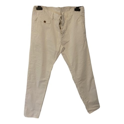 Pre-owned Dsquared2 Trousers In White