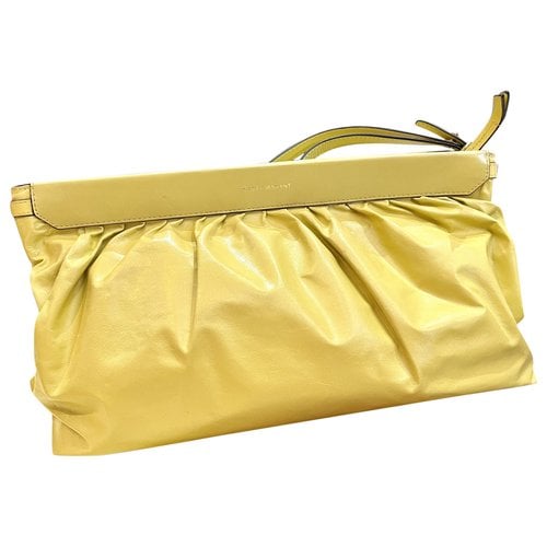 Pre-owned Isabel Marant Leather Clutch Bag In Yellow