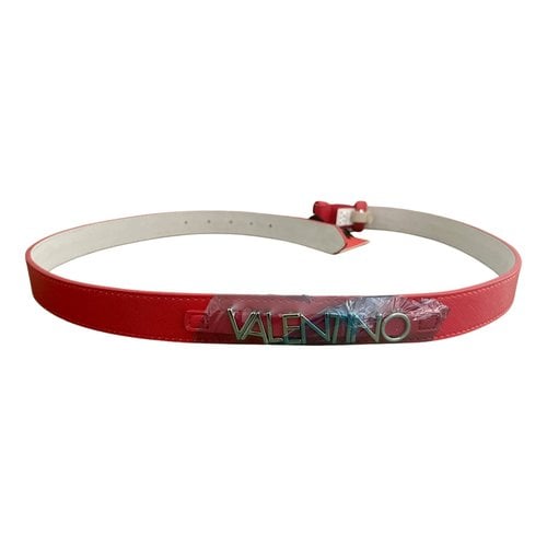 Pre-owned Valentino By Mario Valentino Leather Belt In Red