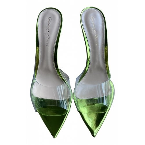 Pre-owned Gianvito Rossi Leather Mules In Green
