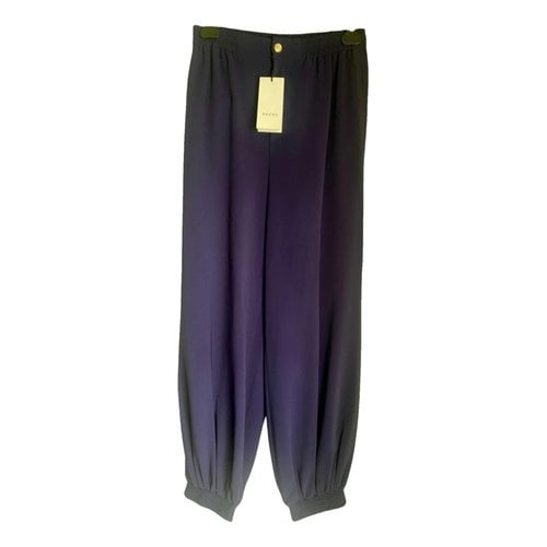 Pre-owned Gucci Trousers In Purple
