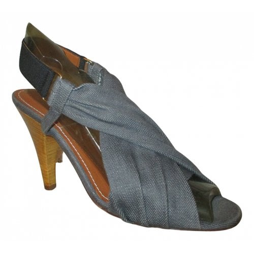 Pre-owned Lanvin Cloth Heels In Blue