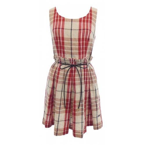 Pre-owned Burberry Linen Mid-length Dress In Multicolour