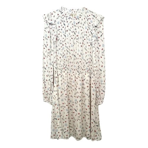 Pre-owned Maje Spring Summer 2021 Mid-length Dress In White